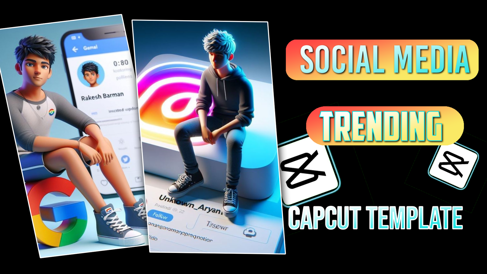 Social Media Profile Name CapCut Template Link 2024