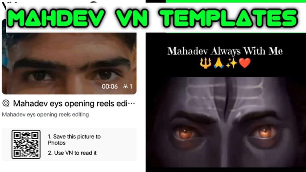 vn video editor qr code template mahadev