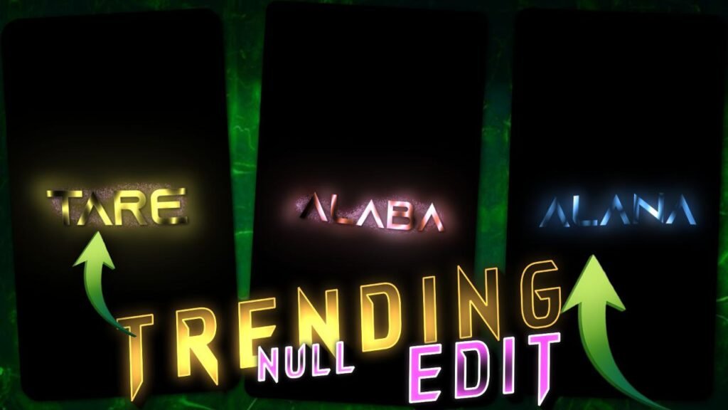 Black Null Lyrics Video Editing