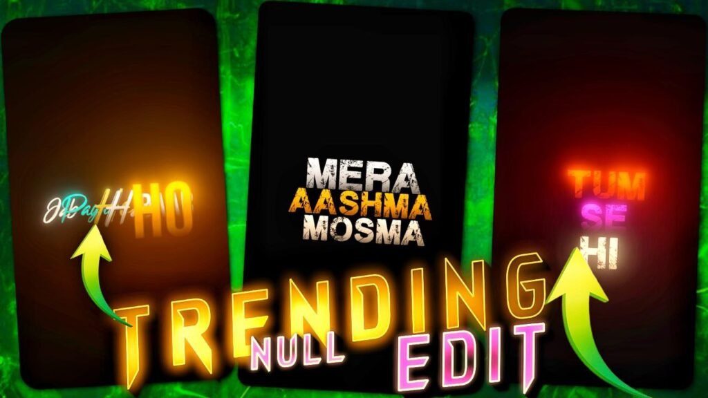 New Trending Black Null Lyrics Video Editing in Instagram Reels