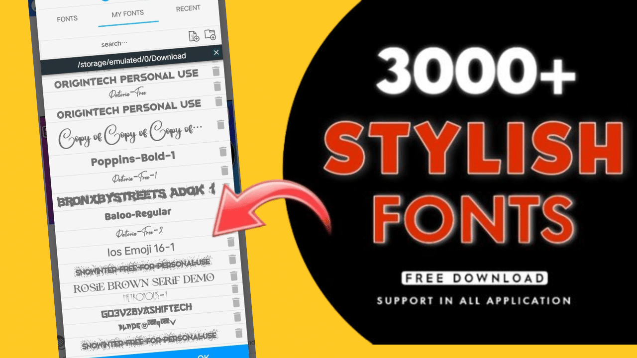 3000+ Stylish Font Pack Download