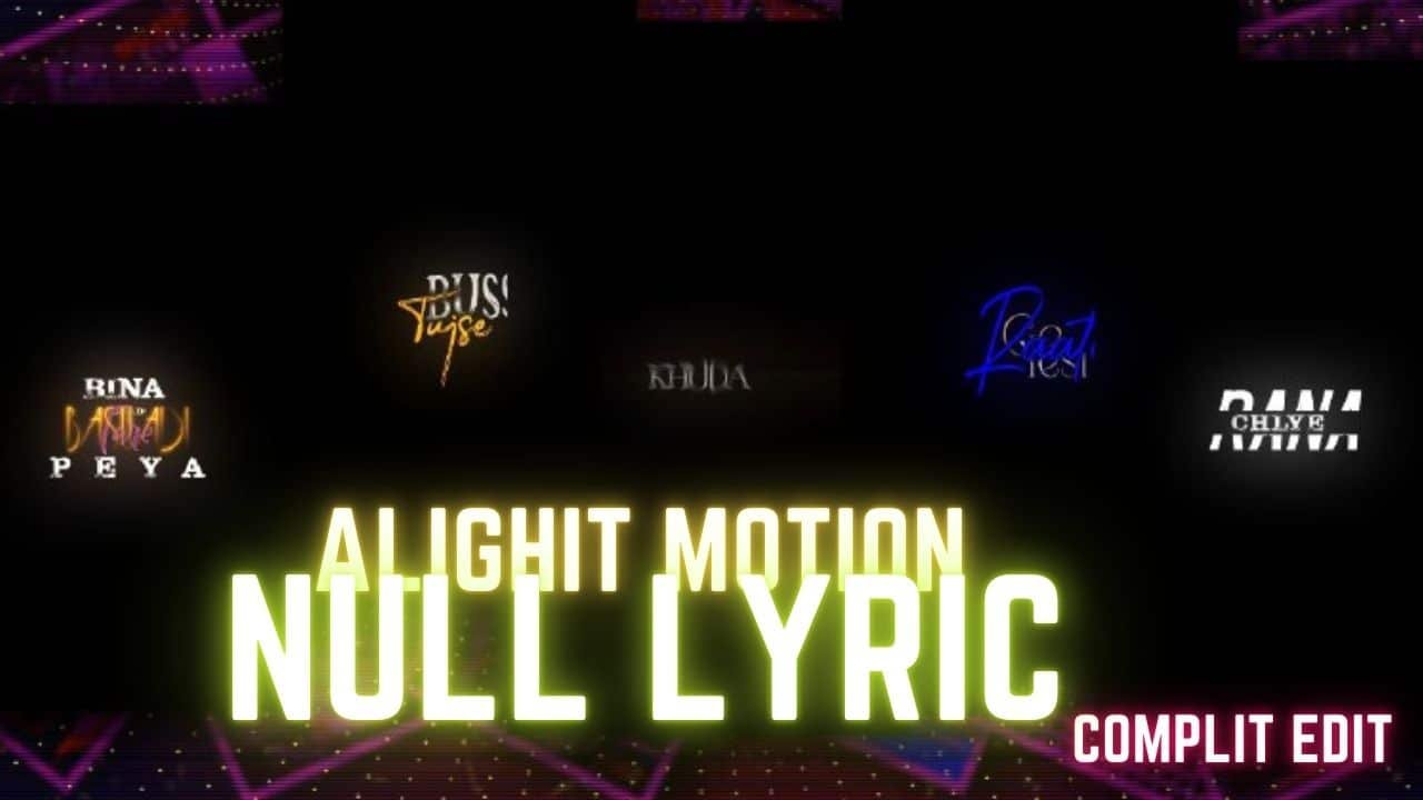 Party All Night Song Reels Null Lyrics Editing in Alight Motion